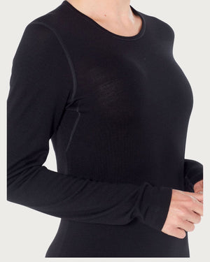 Womens Icebreaker Merino 260 Thermal Tech Long Sleeve Crewe - Black Thermals Icebreaker 