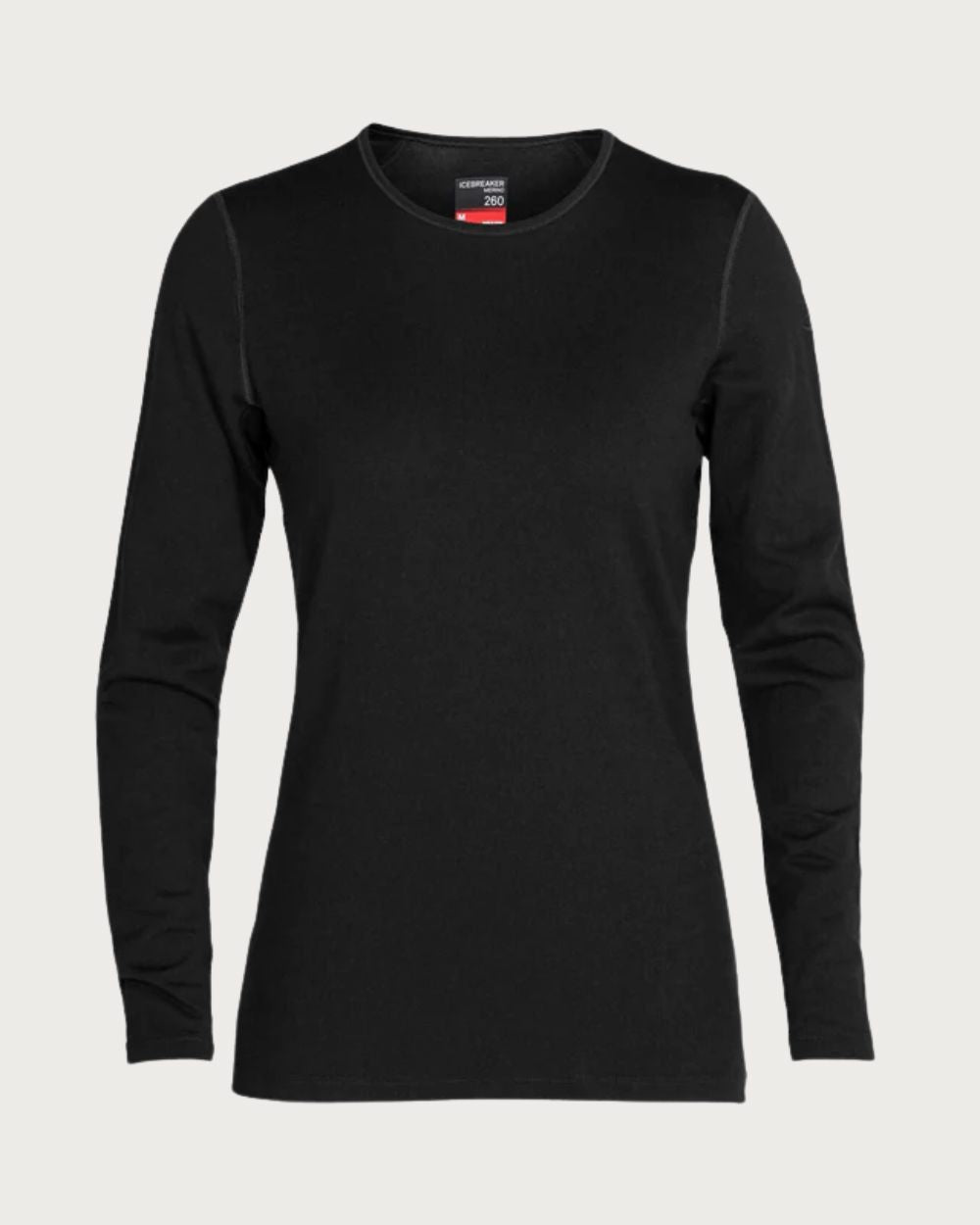 Womens Icebreaker Merino 260 Thermal Tech Long Sleeve Crewe - Black Thermals Icebreaker 