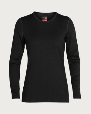 Womens Icebreaker Merino 260 Thermal Tech Long Sleeve Crewe - Black Thermals Icebreaker 