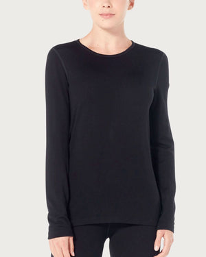 Womens Icebreaker Merino 260 Thermal Tech Long Sleeve Crewe - Black Thermals Icebreaker 