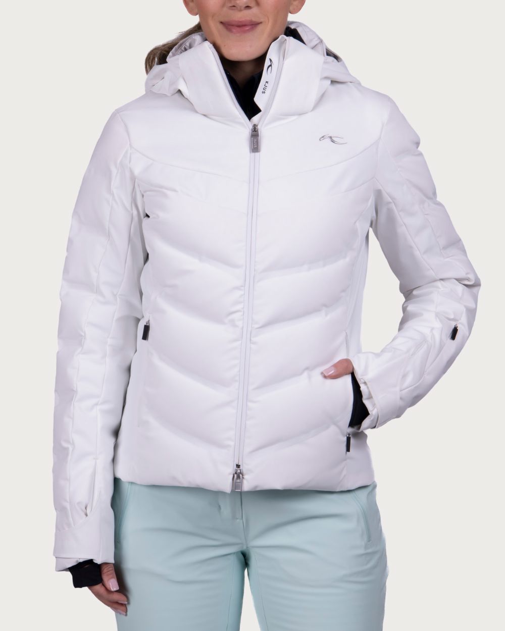 Womens Kjus Momentum Jacket - White Jackets Kjus 
