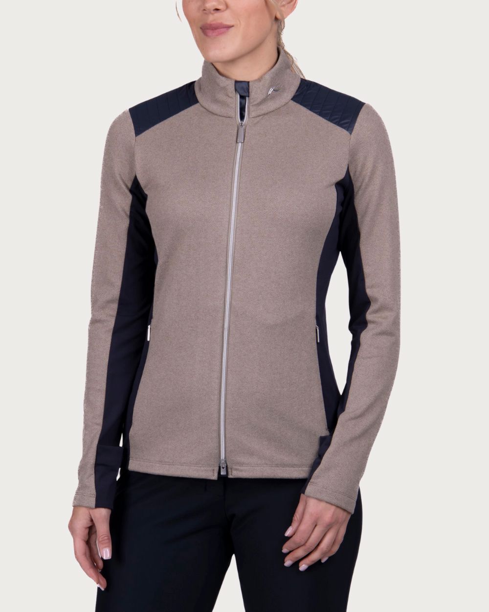 Womens Kjus Radun 2.0 Midlayer Jacket - Tiramisu / Deep Space Mid Layers Kjus 