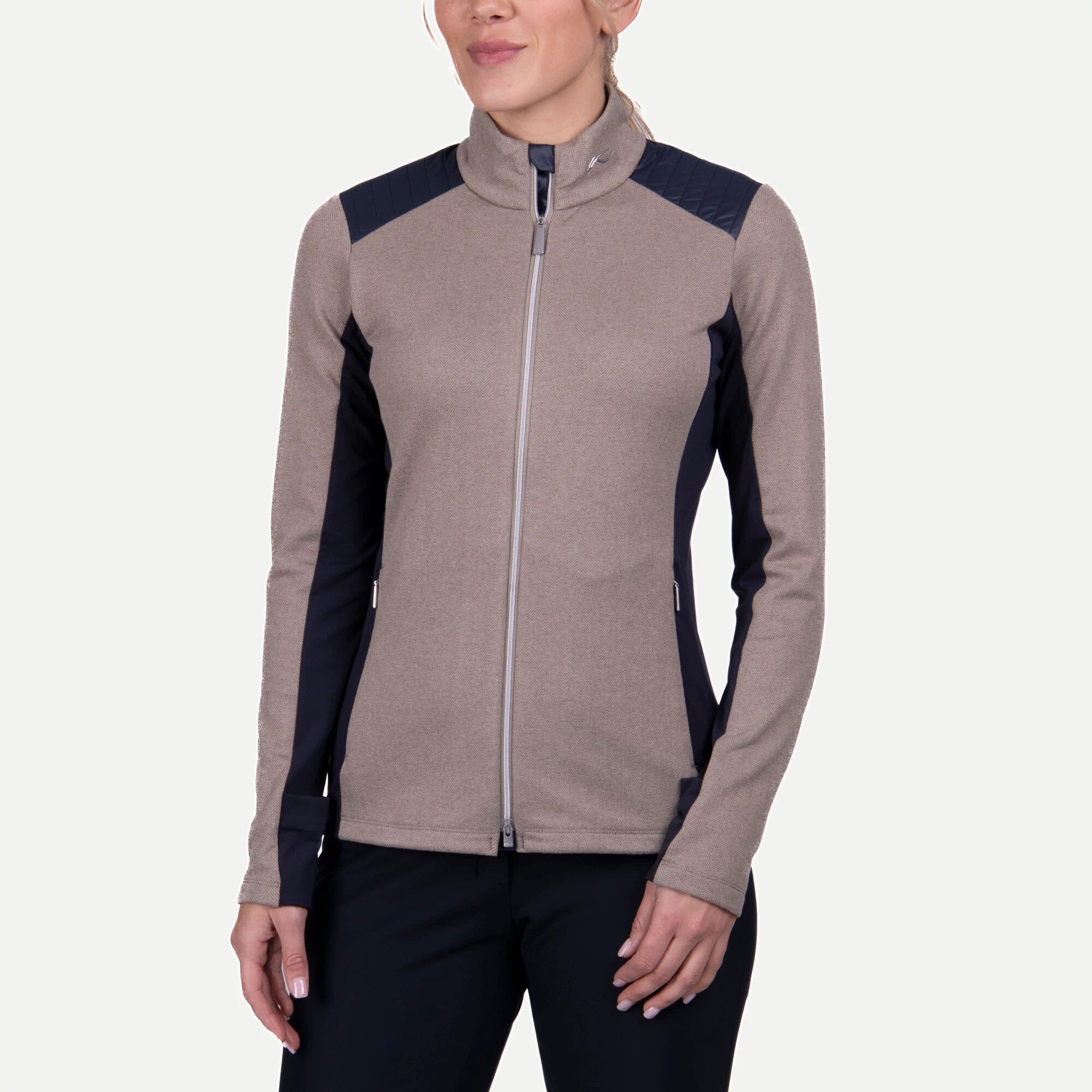 Womens Kjus Radun 2.0 Midlayer Jacket - Tiramisu / Deep Space Mid Layers Kjus 36 INTL / 8 AU 