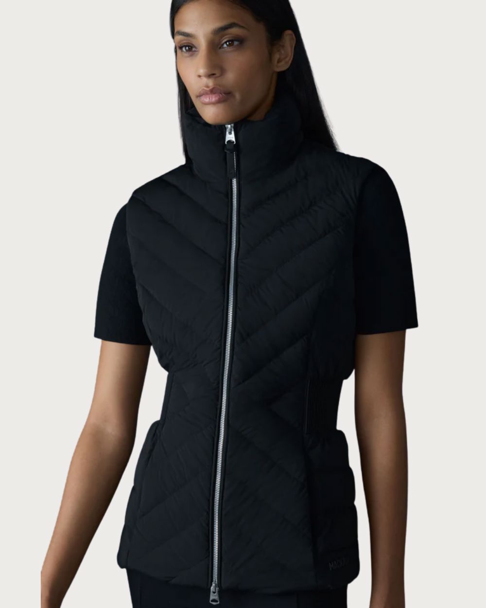 Womens Mackage Hoshi Vest - Black Après | Travel Mackage 