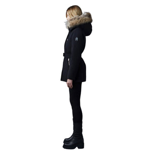 Womens Mackage Jeni-F 2-In-1 Down Parka Real Fur- Black