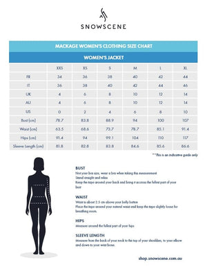 Mackage_-_Womens_Jacket size chart