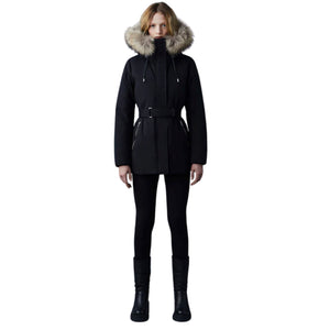 Womens Mackage Jeni-F 2-In-1 Down Parka Real Fur- Black