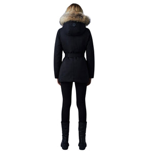 Womens Mackage Jeni-F 2-In-1 Down Parka Real Fur- Black