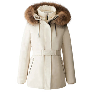 Womens Mackage Jeni-F 2-In-1 Down Parka Real Fur - Cream Après  