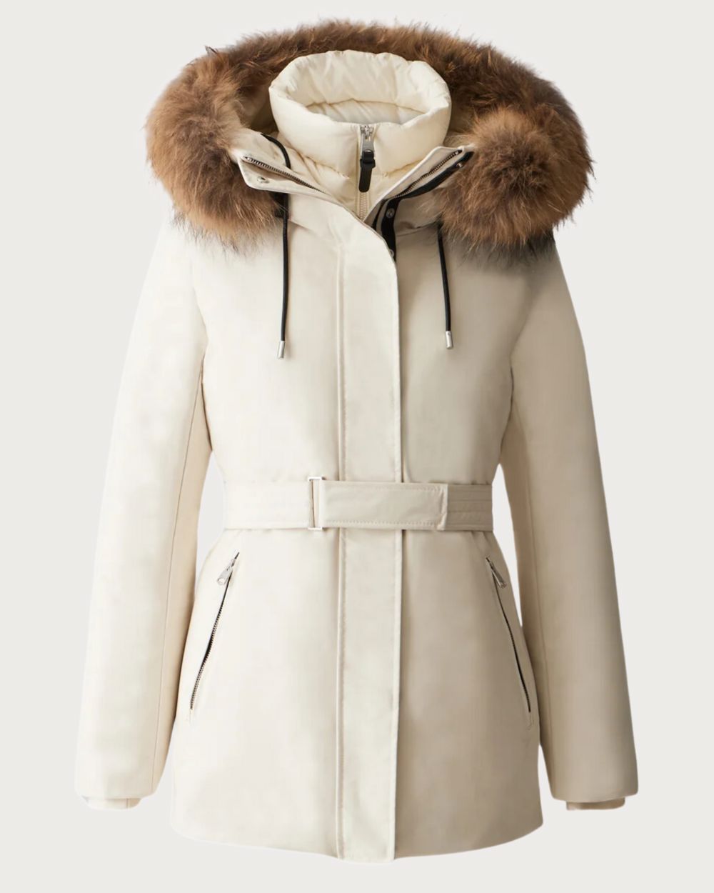 Womens Mackage Jeni-F 2-In-1 Down Parka Real Fur - Cream Après | Travel Mackage XXS INTL / XXS AU 