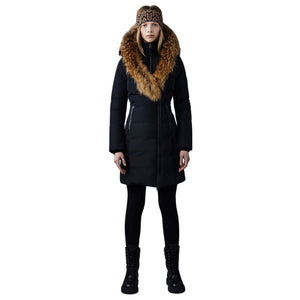 Womens Mackage Kay-F Parka Real Fur- Black