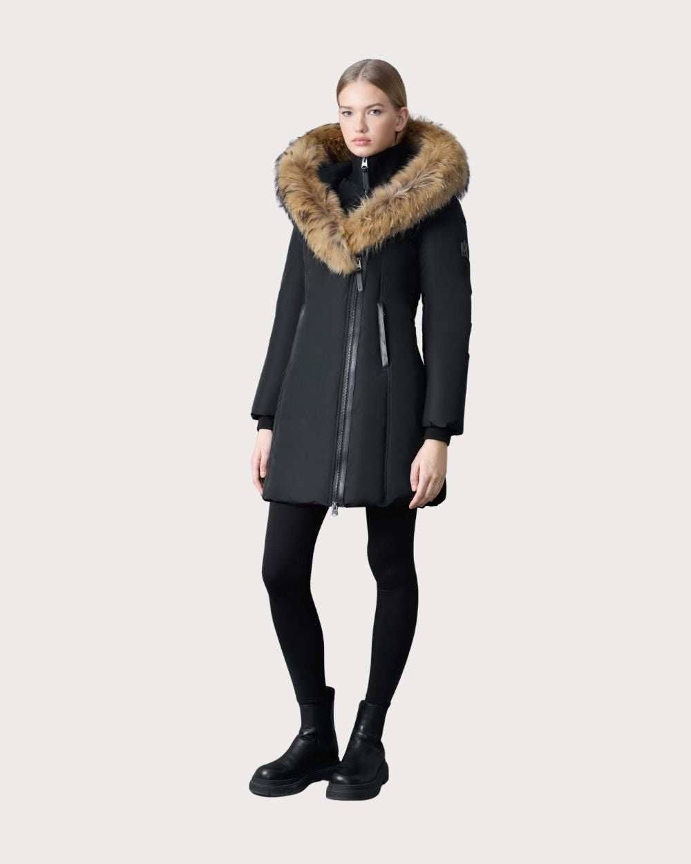 Womens Mackage Kay-F Parka Real Fur- Black Après | Travel Mackage 