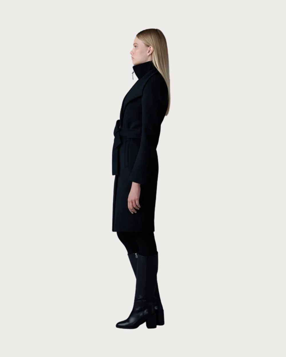 Womens Mackage Norita-Z 2-in-1 Double Face Wool Coat - Black Après | Travel Mackage 