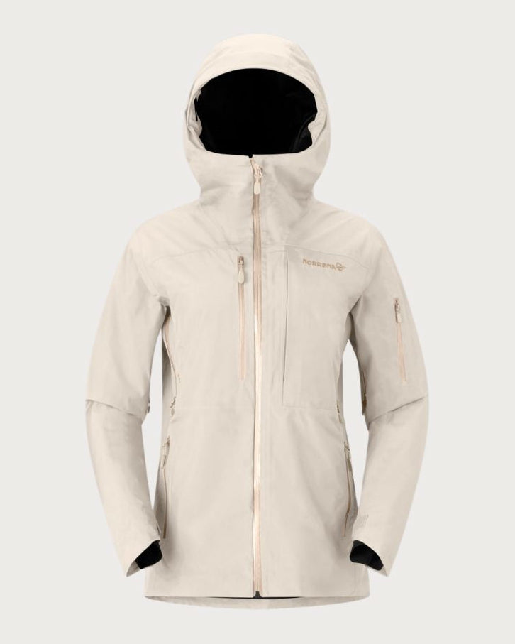 Womens Norrøna Lofoten Gore-Tex Insulated Jacket - Oatmeal Jackets Norrøna 
