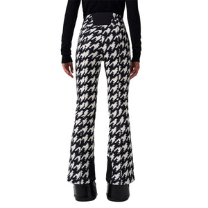 Womens Perfect Moment Aurora High Waist Flare Pant 25 - Houndstooth Black / Snow White Pants Perfect Moment 