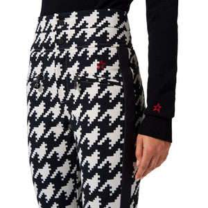 Womens Perfect Moment Aurora High Waist Flare Pant 25 - Houndstooth Black / Snow White Pants Perfect Moment 