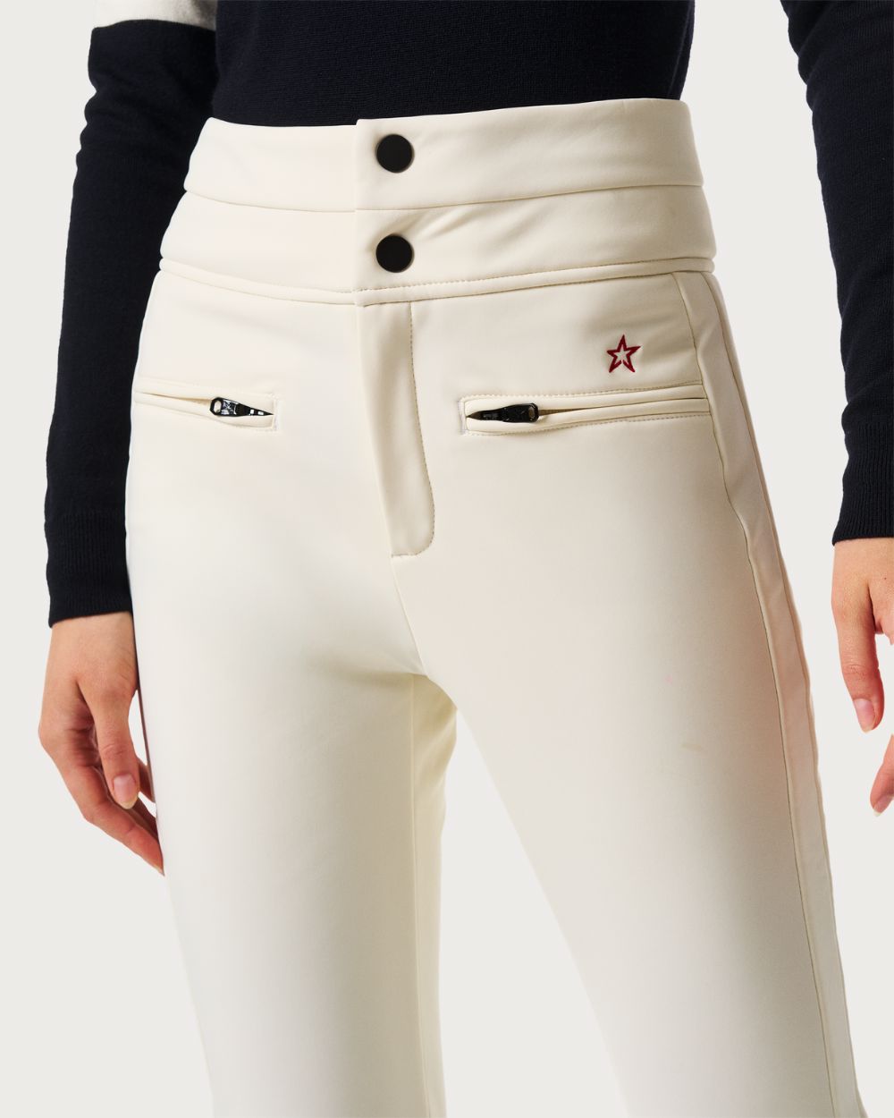 Womens Perfect Moment Aurora High Waist Flare Pant 26 - Snow White Pants Perfect Moment 