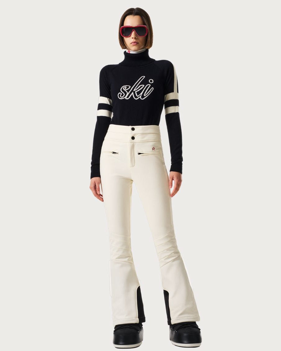 Womens Perfect Moment Aurora High Waist Flare Pant 26 - Snow White Pants Perfect Moment 