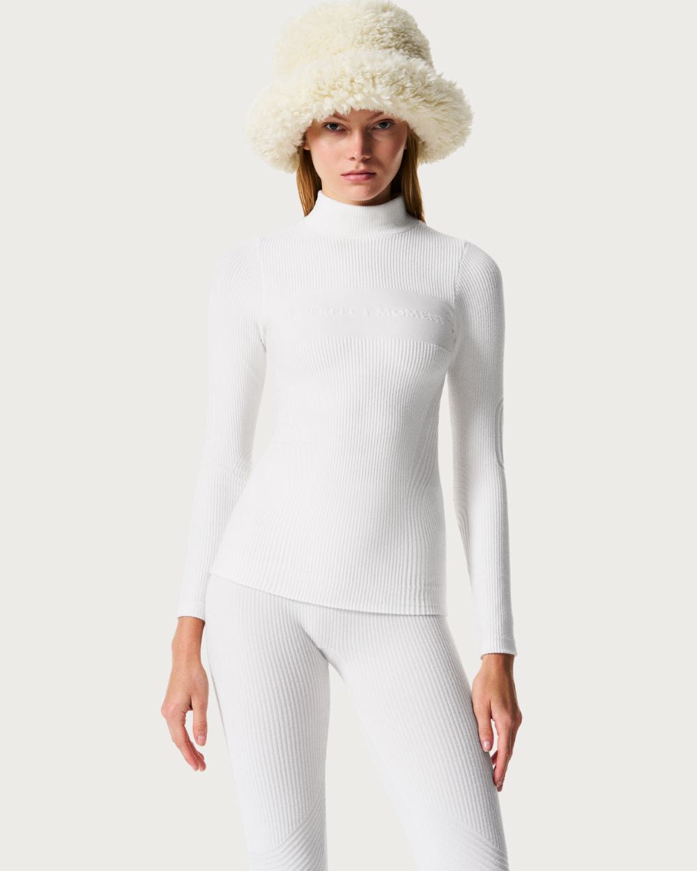 Women's Perfect Moment Chalet Base Layer Top - Snow White Thermals Perfect Moment 