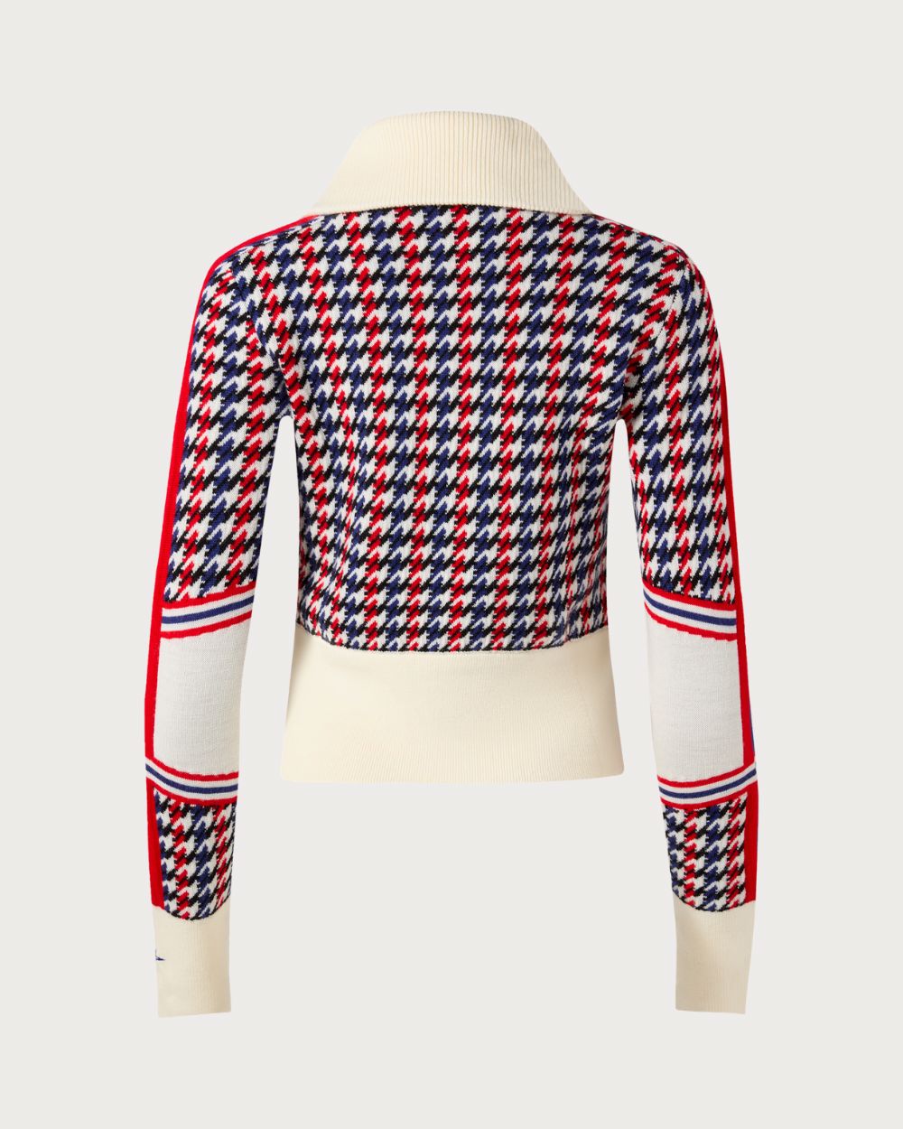 Women's Perfect Moment Houndstooth Classic Ski Sweater - Houndstooth Knitwear Perfect Moment 