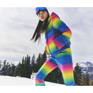 Womens Perfect Moment Polar Flare II Down Jacket - Gradient Rainbow Jackets Perfect Moment 