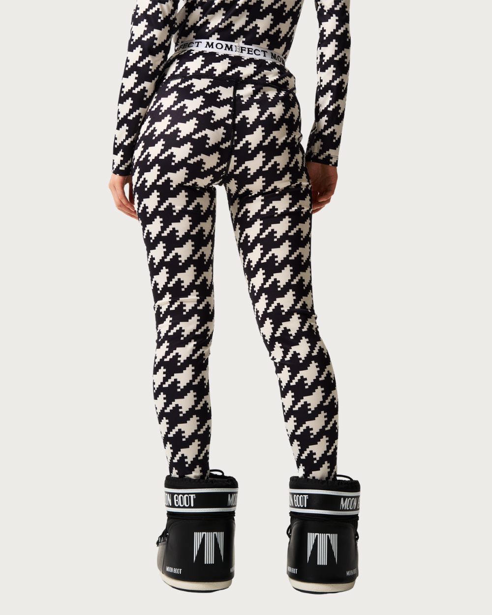 Womens Perfect Moment Printed Base Layer Leggings - Houndstooth Thermals Perfect Moment 