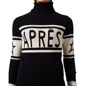 Womens Perfect Moment Schild 'Apres' Merino Wool Sweater - Black/Snow White/Toffee Knitwear Perfect Moment 