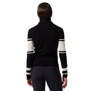 Womens Perfect Moment Schild 'Apres' Merino Wool Sweater - Black/Snow White/Toffee Knitwear Perfect Moment 