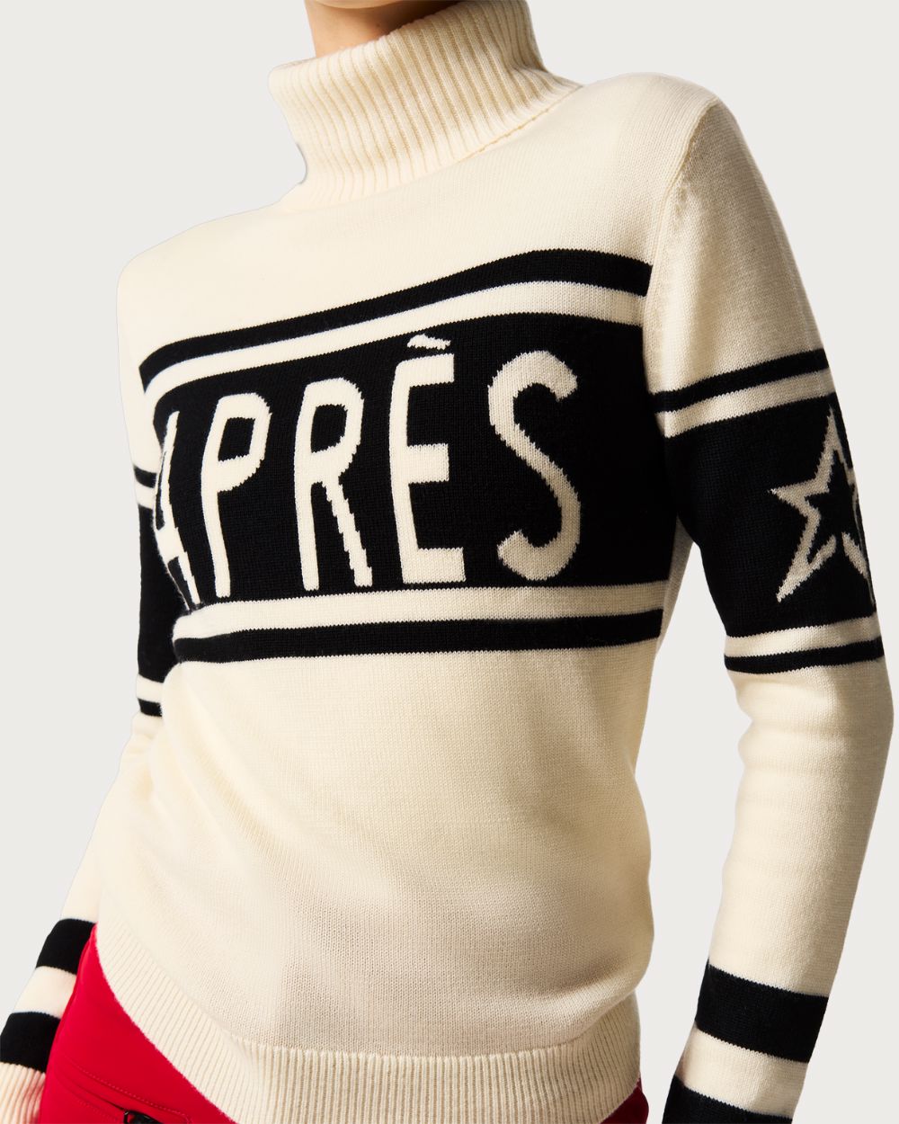 Womens Perfect Moment Schild 'Apres' Wool Sweater - Snow White Knitwear Perfect Moment 