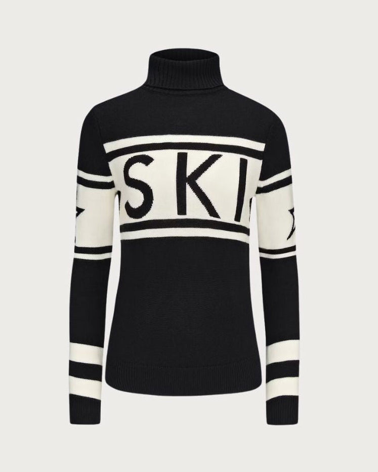 Womens Perfect Moment Schild Merino Wool Sweater - Black Knitwear Perfect Moment XS INTL / 6-8 AU 