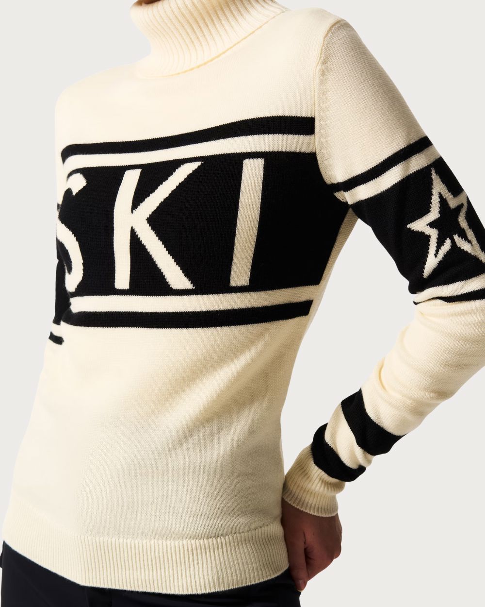 Womens Perfect Moment Schild Merino Wool Sweater - Snow White Knitwear Perfect Moment 