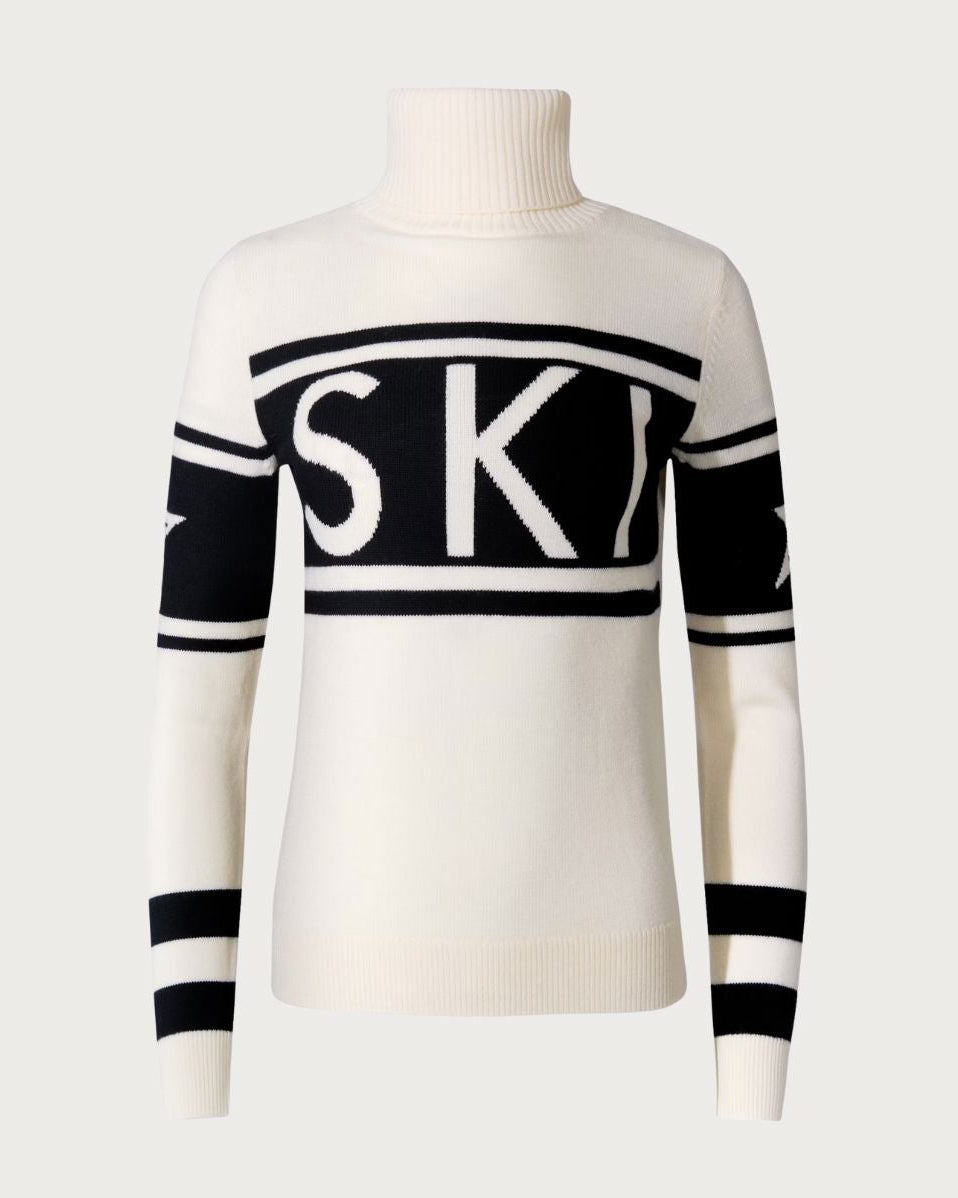 Womens Perfect Moment Schild Merino Wool Sweater - Snow White Knitwear Perfect Moment 