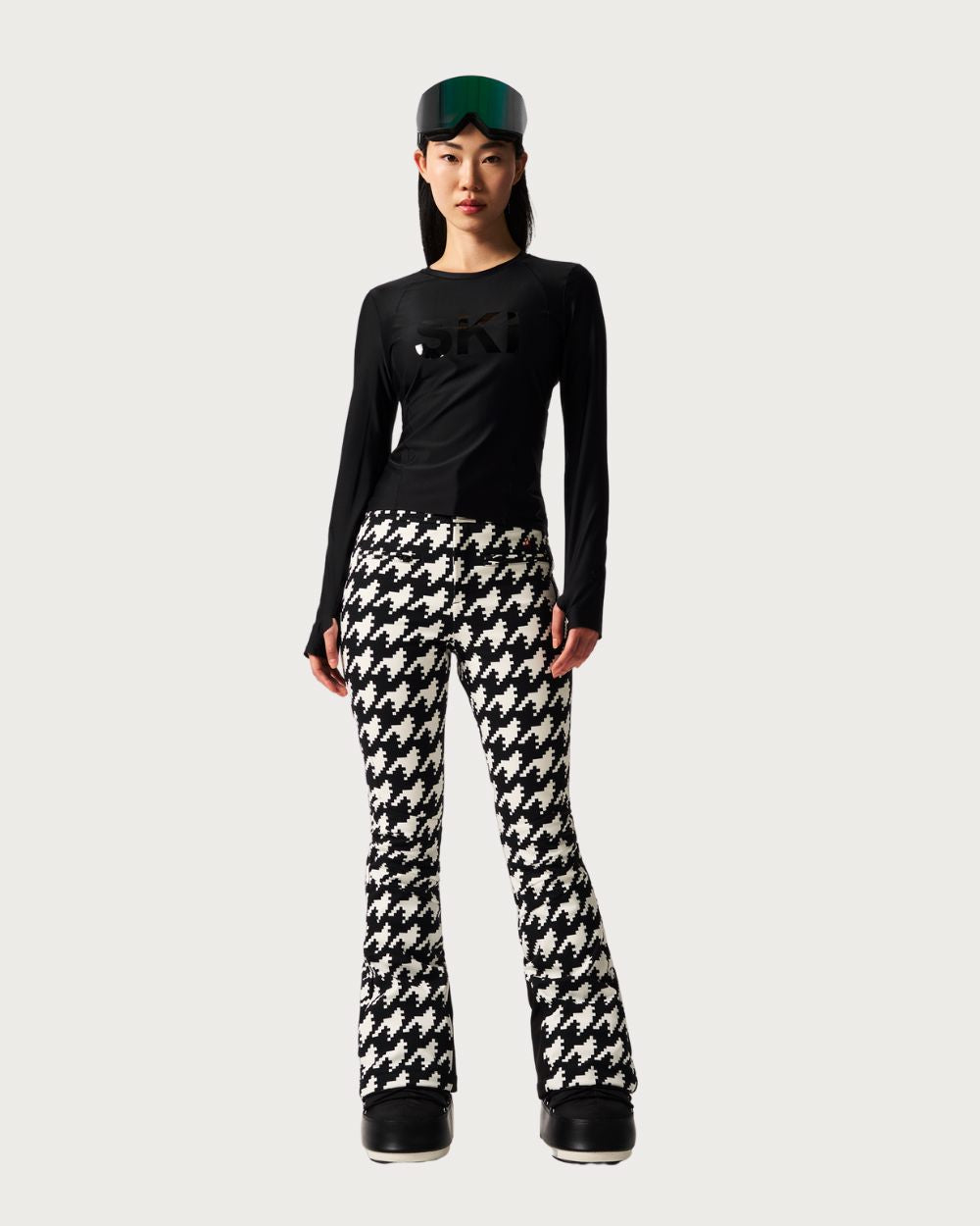 Womens Perfect Moment Ski Crew Baselayer Top - Black Thermals Perfect Moment 