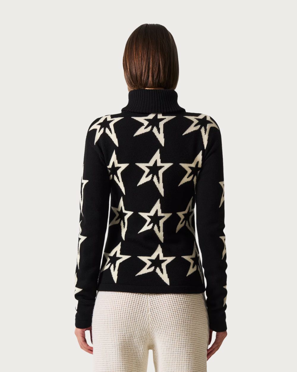 Women's Perfect Moment Star Dust Merino Wool Sweater - Black Knitwear Perfect Moment 