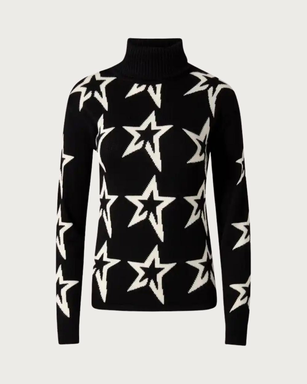 Women's Perfect Moment Star Dust Merino Wool Sweater - Black Knitwear Perfect Moment 