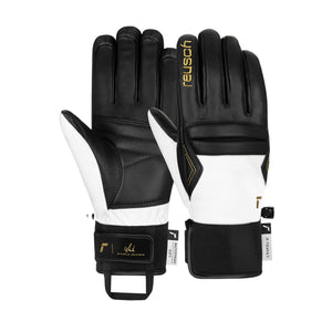 Womens Reusch Mikaela Shiffrin R-Tex XT Glove - Black/White