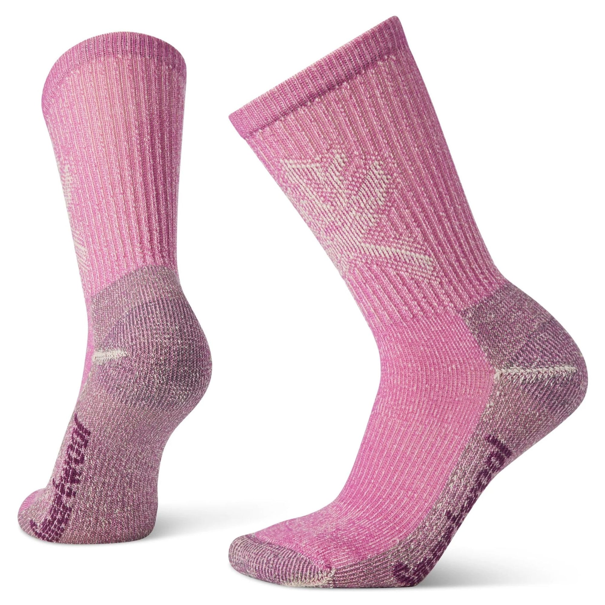 Womens Smartwool Hike Classic Light Cushion Crew - Meadow Mauve Leaf Pattern Socks Smartwool 