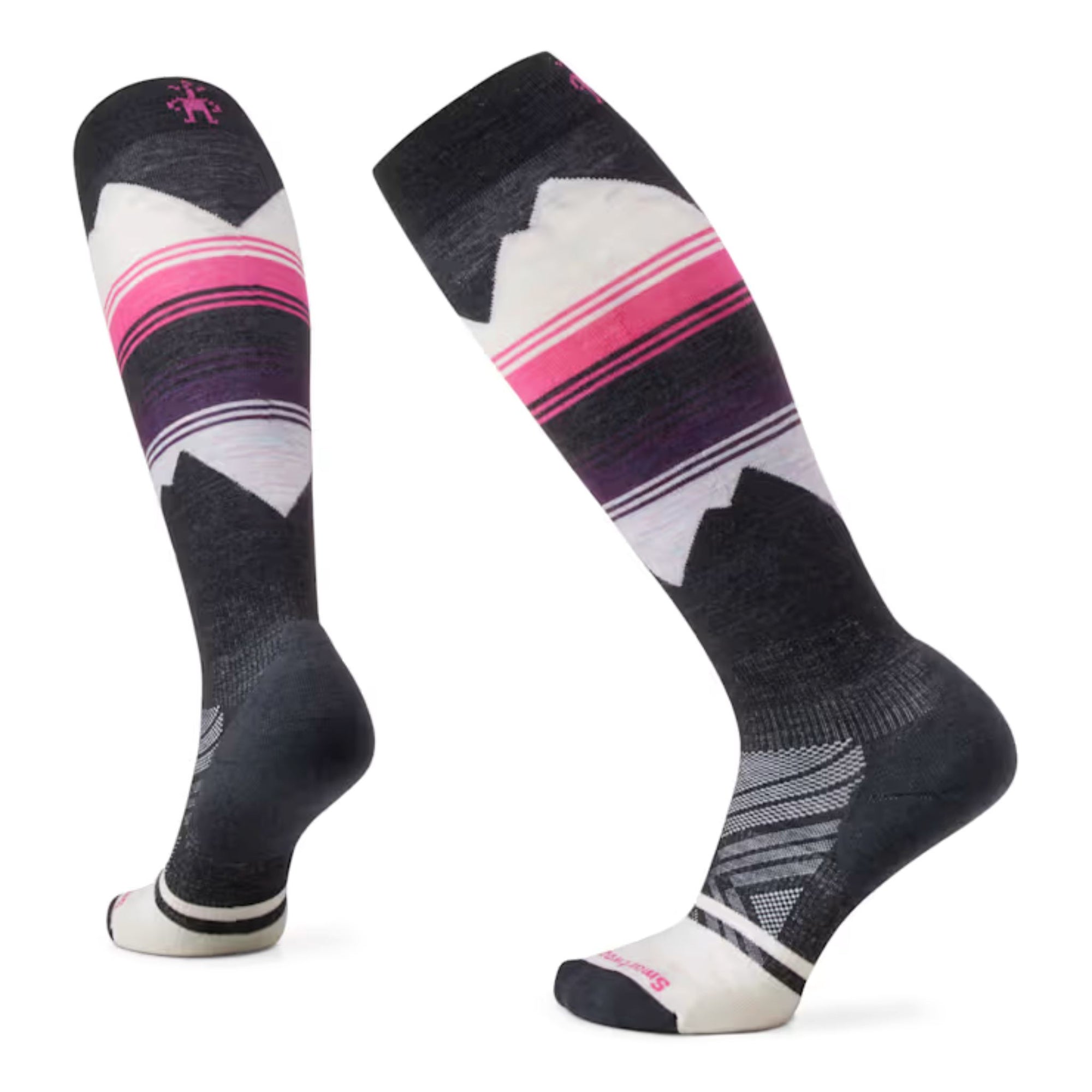 Womens Smartwool Ski Pattern Targeted Cushion Socks - Charcoal