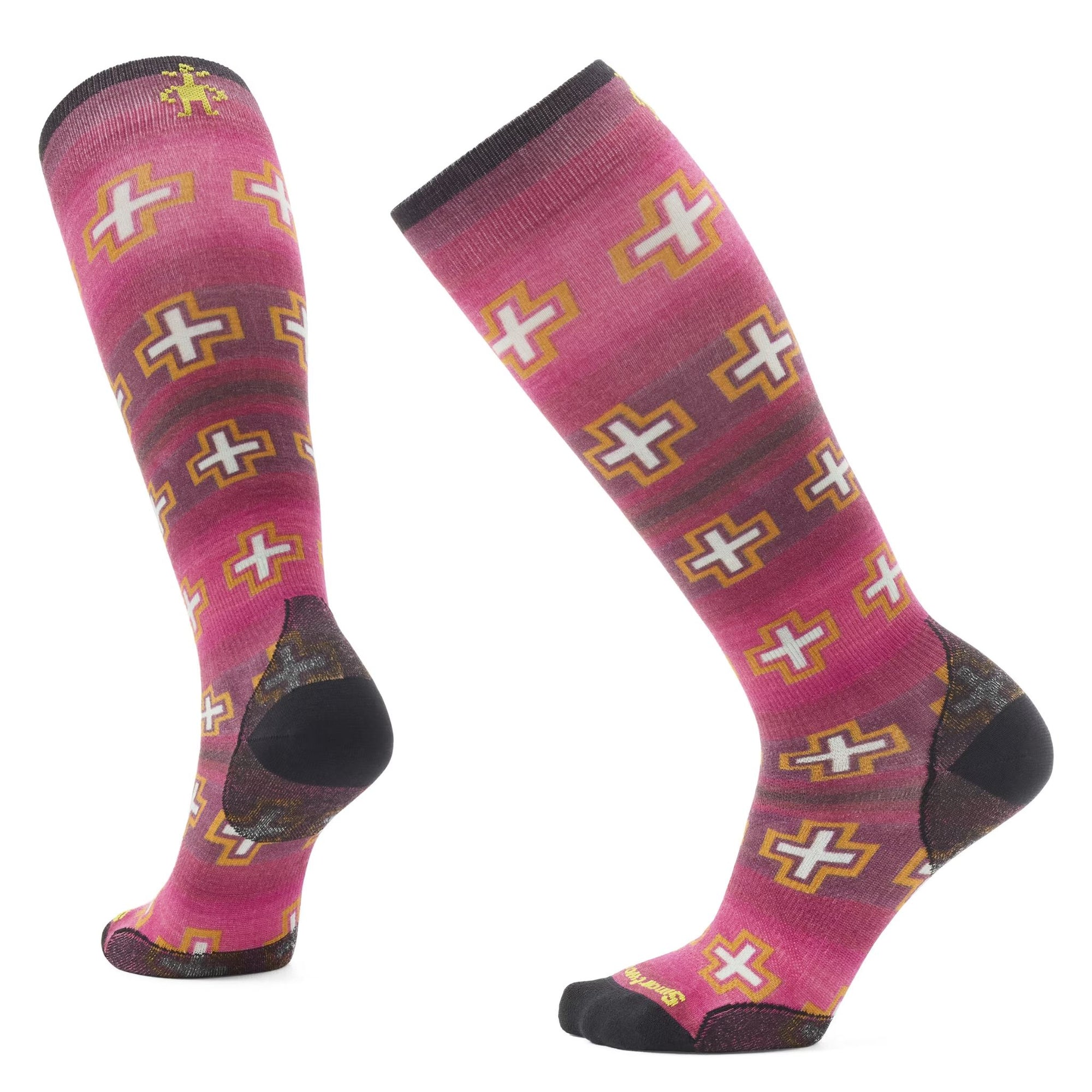 Women's Smartwool Zero Cushion Socks - Ski Paths Crossed Print Socks Smartwool 