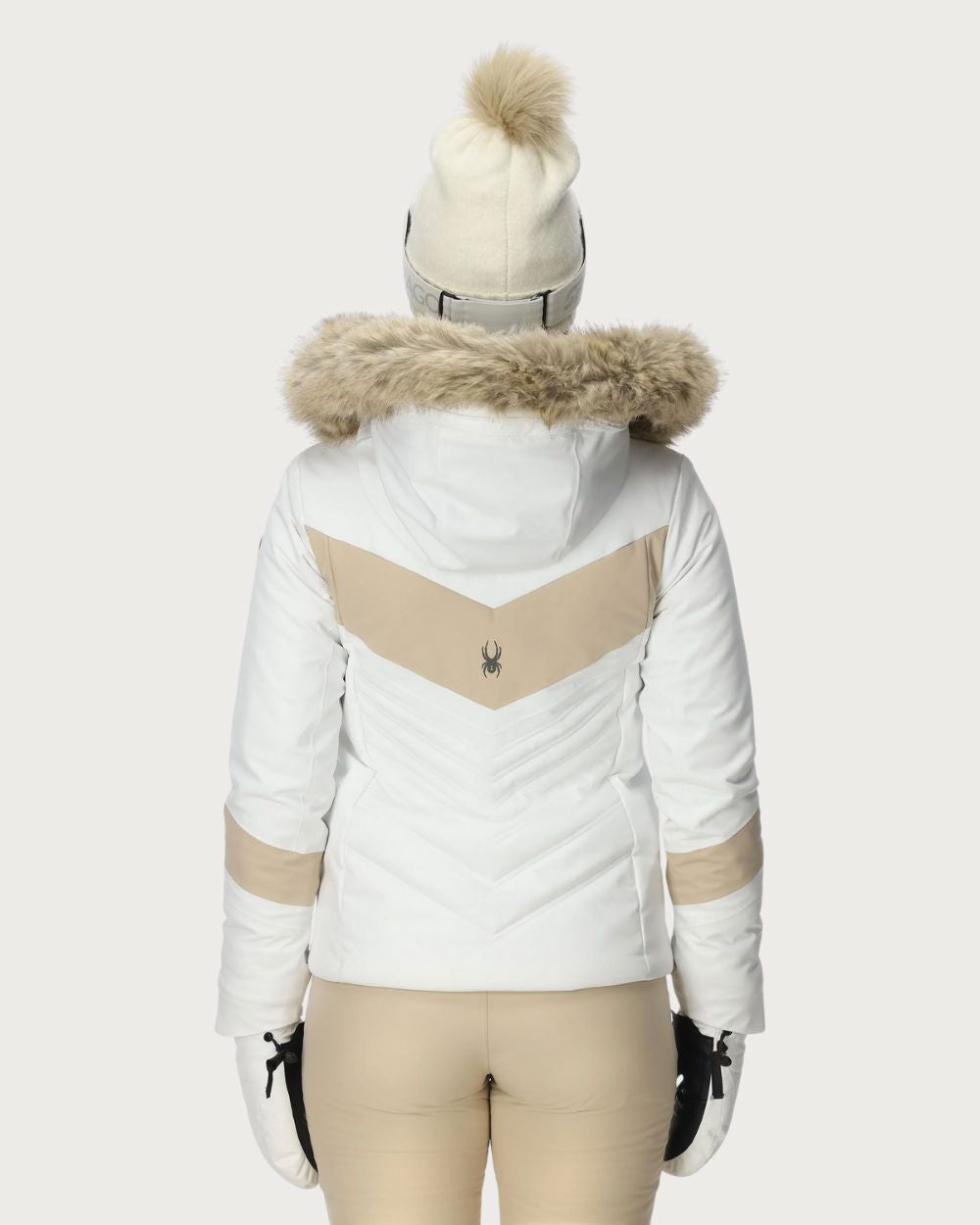 Womens Spyder Primrose Jacket Faux Fur - White Jackets Spyder 