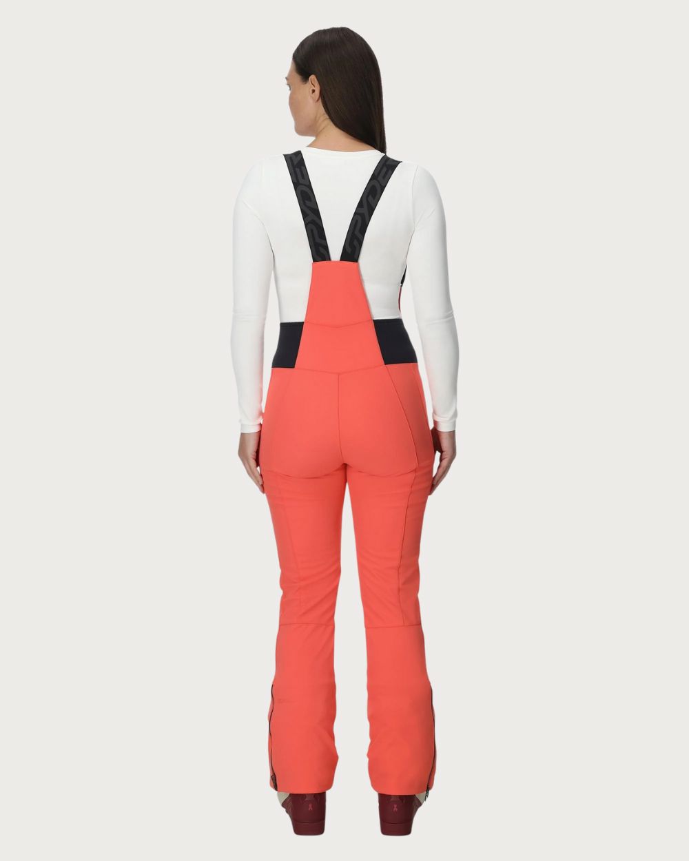 Womens Spyder Strutt Bib Pant - Coral Haze Pants Spyder 