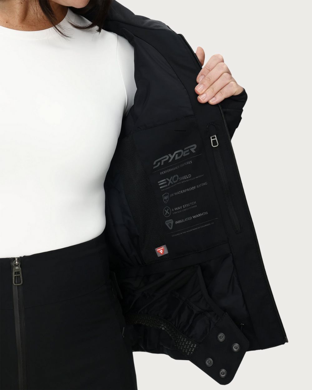 Womens Spyder Titania Jacket - Black Jackets Spyder 