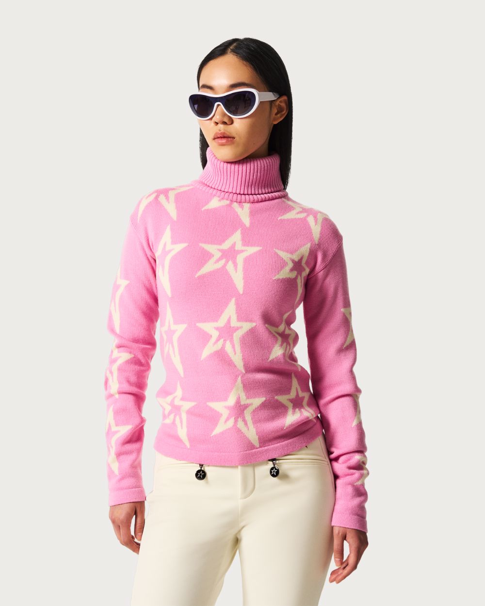 Womens Star Dust Merino Wool Sweater - Lilac chiffon Knitwear Perfect Moment 