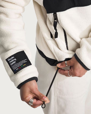 Womens The North Face Retro Denali Jacket - White Dune / TNF Black Jackets The North Face 