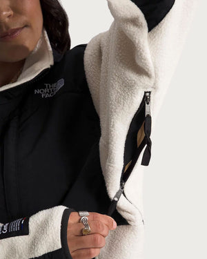 Womens The North Face Retro Denali Jacket - White Dune / TNF Black Jackets The North Face 