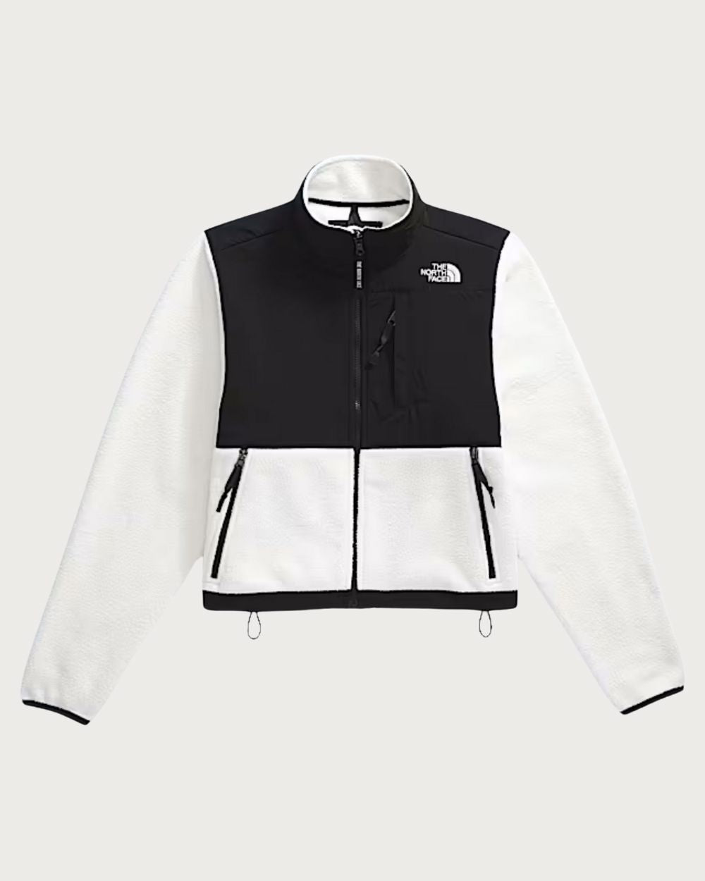 Womens The North Face Retro Denali Jacket - White Dune / TNF Black Jackets The North Face XS INTL / 8 AU 