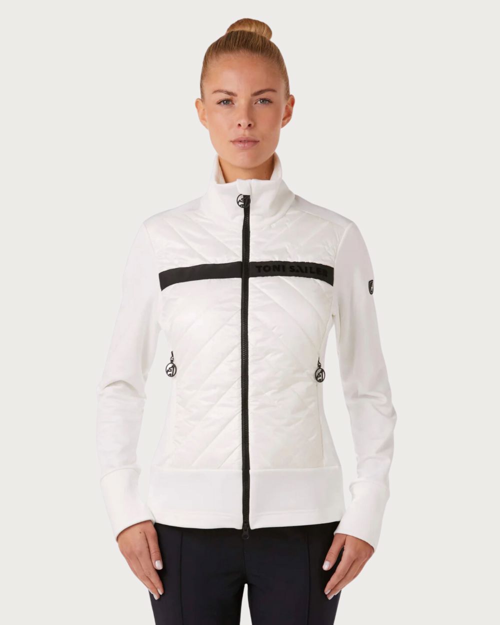 Womens Toni Sailer Quinta Mid Layer Jacket - Bright White Mid Layers Toni Sailer 