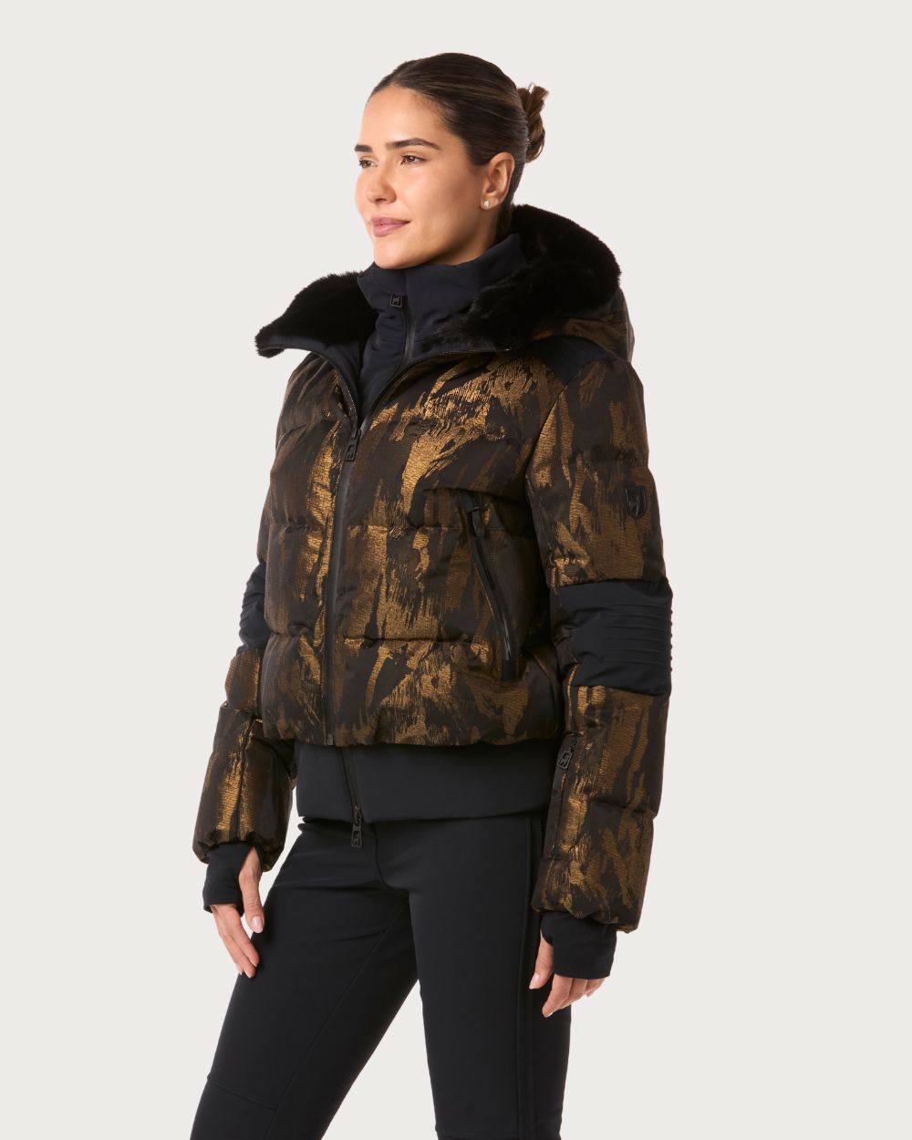 Womens Toni Sailer Sasha Jacquard Jacket - Black Jackets Toni Sailer 