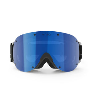 YNIQ Model Four Goggle - Black Sky / Blue Mirror Lens