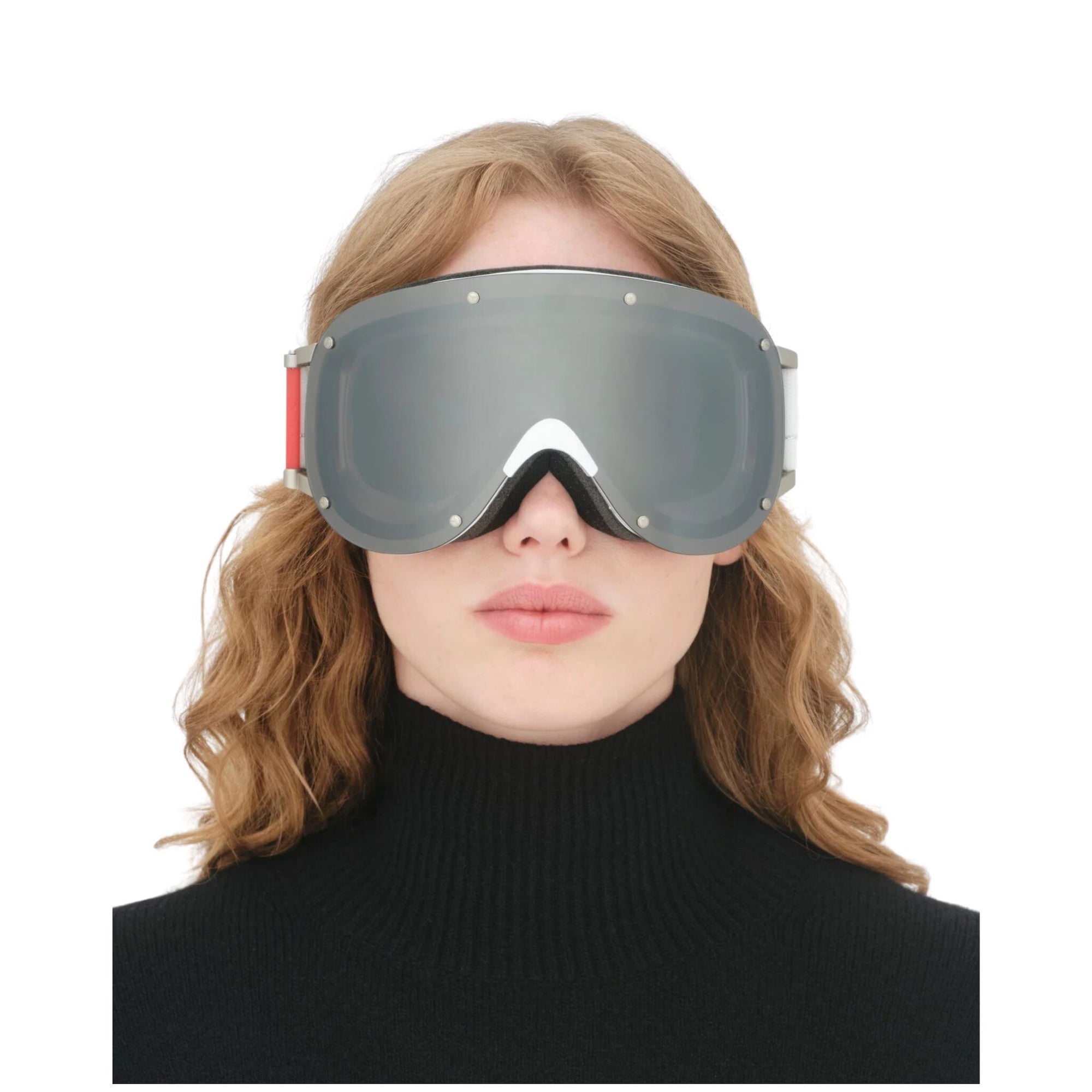 YNIQ Model Four Goggle - White Star / Silver Mirror Lens